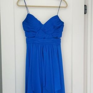 Blue high-low dress